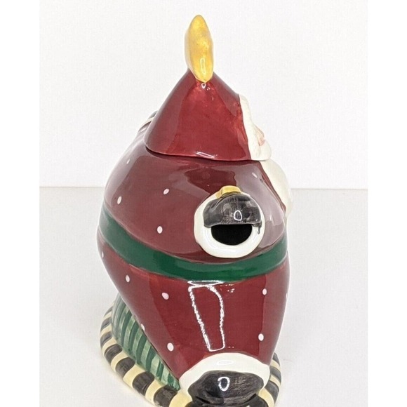 Sakura Debbie Mumm Santa Star Mini Teapot 2 Cup Flawless Christmas - Picture 5 of 7